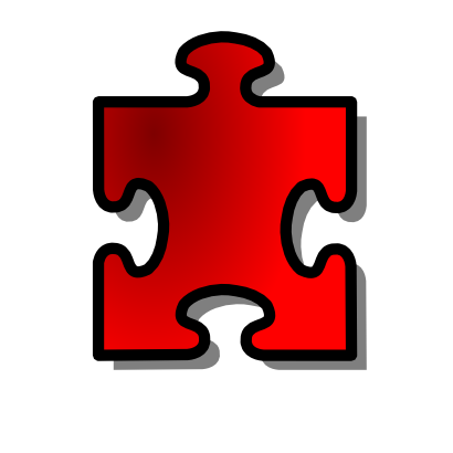 Icône rouge puzzle à télécharger gratuitement